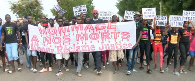 Marche en l'honneur des huit disparus du samedi 15 juillet : Mbour réclame justice - wiwsport MarcheMbour01 une