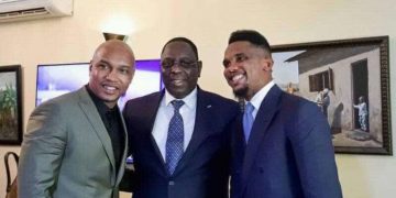 Macky Sall avec Diouf et Eto'o à l'investiture de George Weah - wiwsport