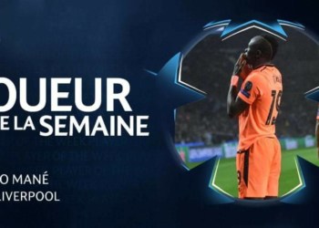 Officiel: Sadio Mané est élu joueur de la semaine en Champions League