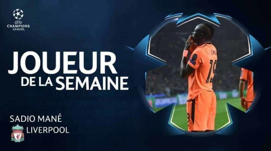 Officiel: Sadio Mané est élu joueur de la semaine en Champions League - wiwsport Officiel: Sadio Mané est élu joueur de la semaine en Champions League - wiwsport