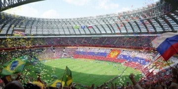 RUSSIA - UNDATED: In this handout artists impression provided by the Russia 2018 Organising Commitee, the Luzhniki Stadium in Moscow is shown as proposed and presented as part of the Russia 2018 World Cup bid, on September 29, 2011 in Russia. (Illustration  by Russia 2018 via Getty Images)