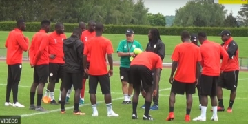Première séance d’entrainement des Lions a Vittel: Mbaye Niang "On doit se concentrer pour y arriver" - wiwsport