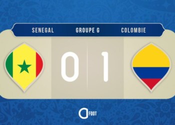 Ouverture du score pour la Colombie, signé Yerry Mina