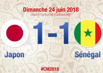 le japon égalise à la 33eme mn grâce à Takashi Inui