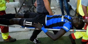 BRUGGE, BELGIUM - JULY 22 : Krepin Diatta forward of Club Brugge left the pitch after injury pictured during the Jupiler Pro League Super cup match between Club Brugge and Standard of Liege on July 22, 2018 in Brugge, Belgium, 22/07/2018 ( Photo by Philippe Crochet / Photonews
