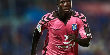 GETAFE, SPAIN - JUNE 24:  Amath Ndiaye of CD Tenerife looks on during La Liga 2 play off round between Getafe and CD Tenerife at Coliseum Alfonso Perez Stadium on June 24, 2017 in Getafe, Spain.  (Photo by Aitor Alcalde/Getty Images)