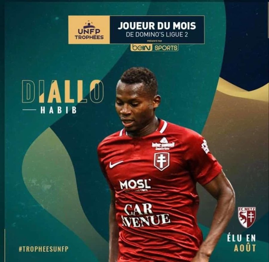 Ligue 2: Habib Diallo élu meilleur joueur du mois d’août - wiwsport Ligue 2: Habib Diallo élu meilleur joueur du mois d’août - wiwsport