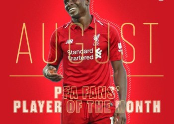 Premier League : Sadio Mané élu meilleur joueur d’Août
