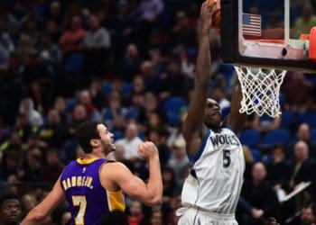 Victoire de Minnesota sur les Lakers de LeBron (124-120),  9 points 5 et rebonds pour Gorgui
