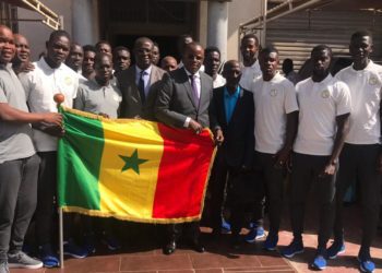 CAN Beach Soccer 2018 : Remise de drapeau aux Lions