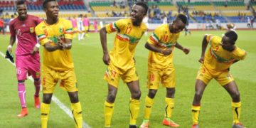 Mali players celebrates a victory during the 2017 Under 17 Africa Cup of Nations Finals football match between Mali and Angola at the Libreville Stadium in Gabon on 21 May 2017 ©Samuel Shivambu/BackpagePix