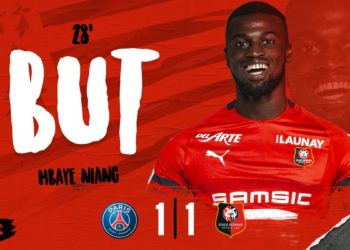 (Vidéo) PSG - Rennes: Mbaye Niang égalise pour les Rouge et Noir au Parc des princes ! - wiwsport