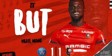 (Vidéo) PSG - Rennes: Mbaye Niang égalise pour les Rouge et Noir au Parc des princes ! - wiwsport