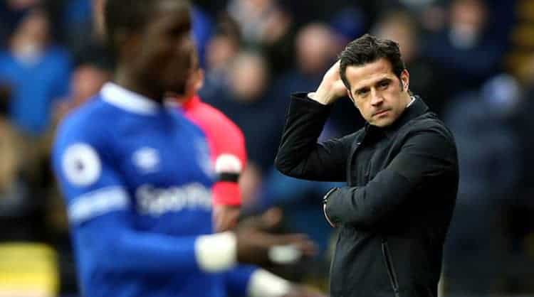 Everton manager Marco Silva during the Premier League match at Vicarage Road, Watford.