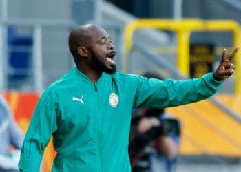 LUBLIN, POLAND - MAY 26: head coach Youssouph Dabo of Senegal gestures during the 2019 FIFA U-20 World Cup group A match between Senegal and Colombia at Arena Lublin on May 26, 2019 in Lublin, Poland. (Photo by TF-Images/Getty Images)
