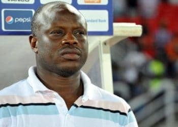 Senegal's football team coach Amara Traoure looks on before the 2012 African Cup of Nations football match between Senegal and Libya, on January 29, 2012, in Bata. AFP PHOTO / ABDELHAK SENNA (Photo credit should read ABDELHAK SENNA/AFP/Getty Images)