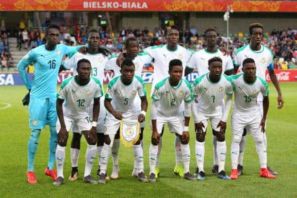 LIVE - Suivez Corée du Sud vs Sénégal en direct sur wiwsport.com - wiwsport BIELSKO-BIALA, POLAND - JUNE 08: Players of Senegal pose for a team photo ahead of the 2019 FIFA U-20 World Cup Quarter Final match between Korea Republic and Senegal at Bielsko-Biala Stadium on June 08, 2019 in Bielsko-Biala, Poland. (Photo by Alex Livesey - FIFA/FIFA via Getty Images)