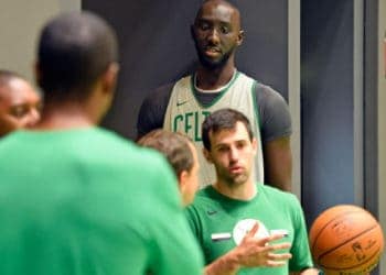 BOSTON, MA - JULY 2: Tacko Fall participates during Celtics Summer League at the Auerbach Center in Boston, Massachusetts on July 2, 2019. (Staff Photo By Christopher Evans/MediaNews Group/Boston Herald)