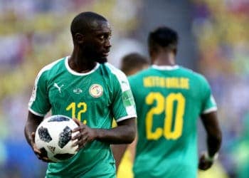 SAMARA, RUSSIA - JUNE 28:  Youssouf Sabaly of Senegal holds the match ball during the 2018 FIFA World Cup Russia group H match between Senegal and Colombia at Samara Arena on June 28, 2018 in Samara, Russia.  (Photo by Maddie Meyer/Getty Images)