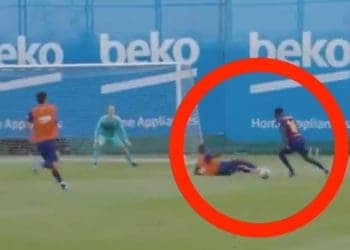 Vidéo- FC Barcelone : Le but fantastique de Moussa Wagué à l’entrainement ! Regardez - wiwsport