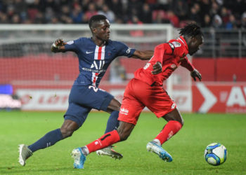 Idrissa GUEYE of PSG during the Ligue 1 match between Dijon and Paris Saint Germain on November 1, 2019 in Dijon, France. (Photo by Anthony Dibon/Icon Sport via Getty Images)