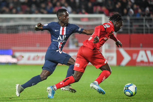 Idrissa GUEYE of PSG during the Ligue 1 match between Dijon and Paris Saint Germain on November 1, 2019 in Dijon, France. (Photo by Anthony Dibon/Icon Sport via Getty Images)