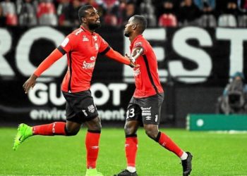 PHOTO NICOLAS CREACH / LE TELEGRAMME. FOOTBALL au Roudourou  LE 30092019 
9 ème journée de Ligue 2
Guingamp / Le Mans
L'entrée en jeux de Frantzdy Pierrot