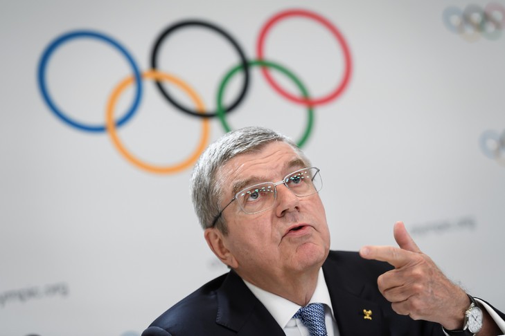 International Olympic Committee (IOC) president Thomas Bach attends a press conference closing an Olympic session in Lausanne on January 10, 2020. (Photo by Fabrice COFFRINI / AFP)