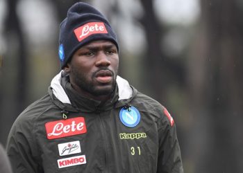 NAPLES, ITALY - JANUARY 09: Kalidou Koulibaly during an SSC Napoli Training Session on January 9, 2019 in Naples, Italy.  (Photo by Ciro Sarpa  SSC NAPOLI/SSC NAPOLI via Getty Images)