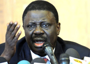 Former president of the Olympique de Marseille (OM) football club Pape Diouf speaks during a press conference to present his book "C'est bien plus qu'un jeu" ("It's much more than a game") at the Leopold Sedar Senghor stadium in Dakar, on April 11, 2013.  AFP PHOTO / SEYLLOU        (Photo credit should read SEYLLOU/AFP/Getty Images)