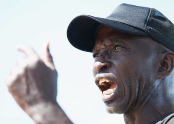ESPINHO, PORTUGAL - JULY 09:  Senegal Head Coach, Ibrahima Ndiaye during the Group A FIFA Beach Soccer World Cup match between Argentina and Senegal held at Espinho Stadium on July 9, 2015 in Espinho, Portugal.  (Photo by Dean Mouhtaropoulos - FIFA/FIFA via Getty Images)