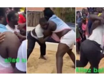 Vidéo – Baboye affronte Balla Gaye 2 à la plage de Mbour: Regardez
