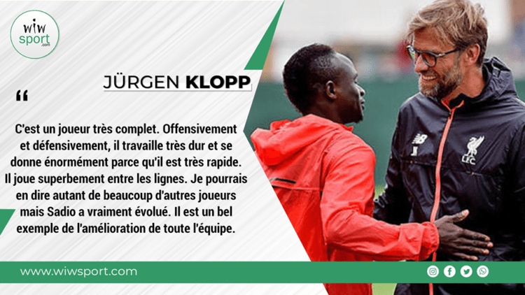 (Vidéo) Jurgen Klopp loue les talents de Sadio Mané "C'est un joueur complet, il est le bel exemple de l'amélioration de toute l'équipe" - wiwsport (Vidéo) Jurgen Klopp loue les talents de Sadio Mané "C'est un joueur complet, il est le bel exemple de l'amélioration de toute l'équipe" - wiwsport
