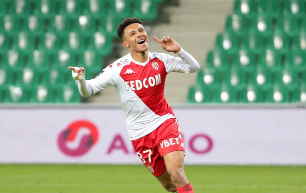 Aliou Cissé rassure : "J'ai discuté avec Sofiane Diop" - wiwsport SAINT-ETIENNE, FRANCE - MARCH 19: Sofiane Diop of Monaco celebrates his goal during the Ligue 1 match between AS Saint-Etienne (ASSE) and AS Monaco (ASM) at Stade Geoffroy-Guichard on March 19, 2021 in Saint-Etienne, France. (Photo by John Berry/Getty Images)
