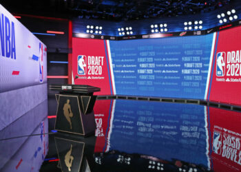 BRISTOL, CT - NOVEMBER 18: A wide angle view of the studio before the 2020 NBA Draft on November 18, 2020 in Bristol, Connecticut at ESPN Headquarters. NOTE TO USER: User expressly acknowledges and agrees that, by downloading and/or using this photograph, user is consenting to the terms and conditions of the Getty Images License Agreement. Mandatory Copyright Notice: Copyright 2020 NBAE (Photo by Nathaniel S. Butler/NBAE via Getty Images)