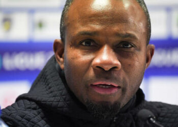 Omar DAF head coach of Sochaux during the Ligue 2 BKT match between Sochaux and Nancy at Stade Auguste Bonal on December 5, 2020 in Montbeliard, France. (Photo by Sebastien Bozon/Icon Sport via Getty Images)