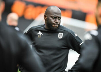 Sada THIOUB of Angers during the Ligue 1 match between FC Lorient and Angers SCO at Stade du Moustoir on May 2, 2021 in Lorient, France. (Photo by Matthieu Mirville/Icon Sport via Getty Images)