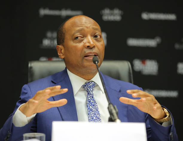 Comité exécutif de la CAF : La CAN maintenue tous les 2 ans, le CHAN désormais tous les 3 ans - wiwsport JOHANNESBURG, SOUTH AFRICA - JULY 09: Patrice Motsepe of the Motsepe Foundation speaks during the press conference for the Global Citizen Festival: Mandela 100 at Sandton Convention Center on July 9, 2018 in Johannesburg, South Africa. (Photo by Jemal Countess/Getty Images for Global Citizen)
