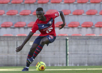 Barthelemy Diedhiou Losc FOOTBALL : Mouscron Vs Lille - Amical - 18/07/2020 MichaelBaucher/Panoramic PUBLICATIONxNOTxINxFRAxITAxBEL