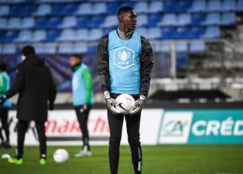 Boubacar FALL of Saint-Etienne during the French Cup match between Sochaux and Saint Etienne on February 11, 2021 in Sochaux, France. (Photo by Matthieu Mirville/Icon Sport via Getty Images)