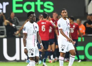 Arnaud KALIMUENDO of PSG looks dejected during the Champions Trophy match between Lille OSC and Paris Saint Germain, at Bloomfield Stadium, Tel-Aviv, Israel 
Photo by Berney Ardov / Icon Sport - Tel-Aviv (Israel)