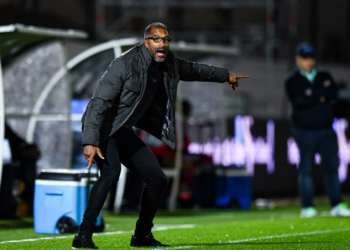 Habib BEYE head coach of Red Star during the French National 1 soccer match between Red Star and SO Cholet at Stade Bauer on October 1st, 2021 in Saint-Ouen, France. (Photo by Baptiste Fernandez/Icon Sport)