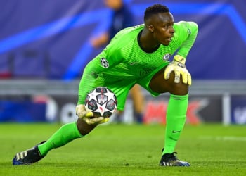 Edouard Mendy of Chelsea FC during the Champions League match, quarters-final, between Porto FC and Chelsea FC played at Sanchez Pizjuan Stadium on April 7, 2021 in Sevilla, Spain. (Photo by Magma / Pressinphoto / Icon Sport) - Edouard MENDY - Estadio do Dragao - Porto (Portugal)