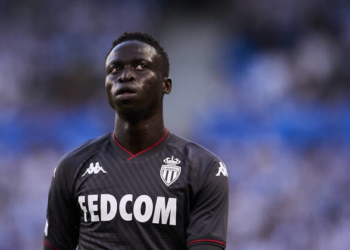 FOOTBALL - EUROPA LEAGUE - Real Sociedad vs AS Monaco Krepin Diatta of AS Monaco looks on during the Europa League football match between Real Sociedad and AS Monaco at Reale Arena on 30 of September, 2021 in San Sebastian, Spain. San Sebastian Reale Arena Basque Country Spain RSOvs MON034 Copyright: xRicardoxLarreinax