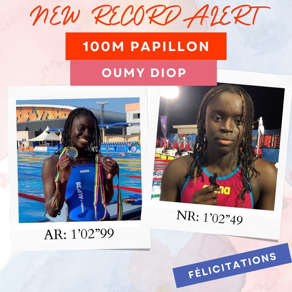 Natation : Oumy Diop bat son propre record sur 100m papillon - wiwsport Natation : Oumy Diop bat son propre record sur 100m papillon - wiwsport
