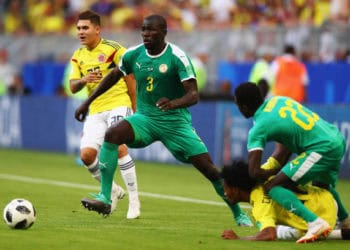 SAMARA, RUSSIA - JUNE 28:  Kalidou Koulibaly of Senegal in action during the 2018 FIFA World Cup Russia group H match between Senegal and Colombia at Samara Arena on June 28, 2018 in Samara, Russia.  (Photo by Dean Mouhtaropoulos/Getty Images)