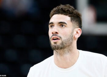 SALT LAKE CITY, UT - FEBRUARY 21: Georges Niang #31 of the Utah Jazz looks on prior to a game at the Vivint Smart Home Arena on February 21, 2020 in Salt Lake City, UT. NOTE TO USER: User expressly acknowledges and agrees that, by downloading and or using this photograph, User is consenting to the terms and conditions of the Getty Images License Agreement. Mandatory Credit: 2020 NBAE (Photo by Chris Elise/NBAE via Getty Images)