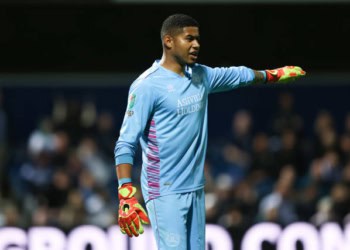 LONDON, ENGLAND - SEPTEMBER 21:  Seny Dieng of QPR during the Carabao Cup Third Round match between Queens Park Rangers and Everton at Loftus Road on September 21, 2021 in London, England. (Photo by Marc Atkins/Getty Images)