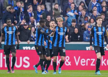 BRUGGE, BELGIUM - MARCH 20: Charles De Ketelaere of Club Brugge celebrates after scoring his sides second goal during the Jupiler Pro League match between Club Brugge and KRC Genk at the Jan Breydelstadion on March 20, 2022 in Brugge, Belgium (Photo by Jeroen Meuwsen/BSR Agency/Getty Images)