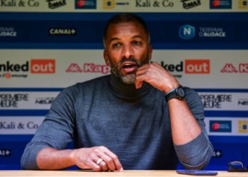 Habib BEYE head coach of Red Star after the French National 1 soccer match between Red Star and SO Cholet at Stade Bauer on October 1st, 2021 in Saint-Ouen, France. (Photo by Baptiste Fernandez/Icon Sport via Getty Images)